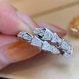 Serpenti Ring in White Gold